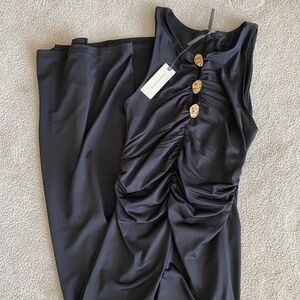 Anthropology Hidden Gem Tank Maxi Dress in Black